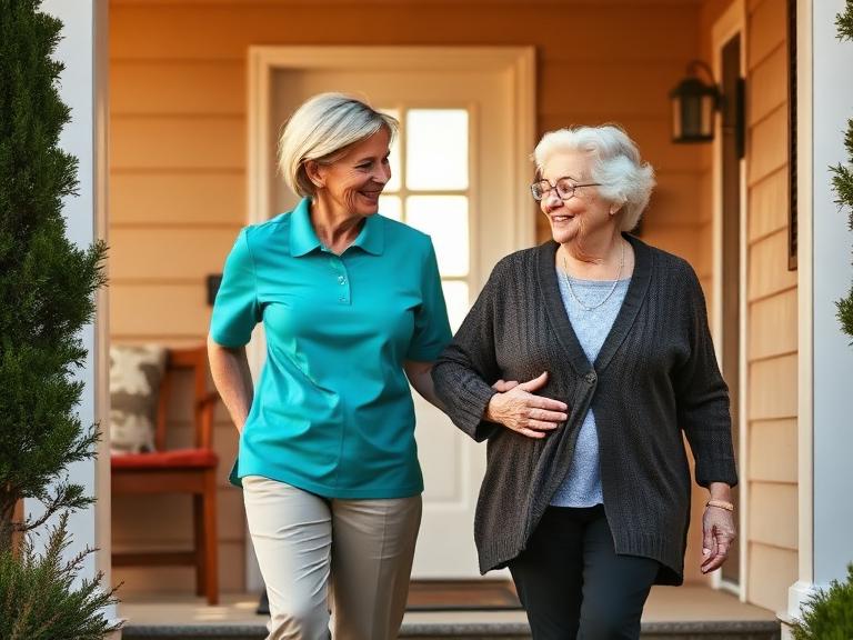 Care Pro Lead welcoming an older adult back home