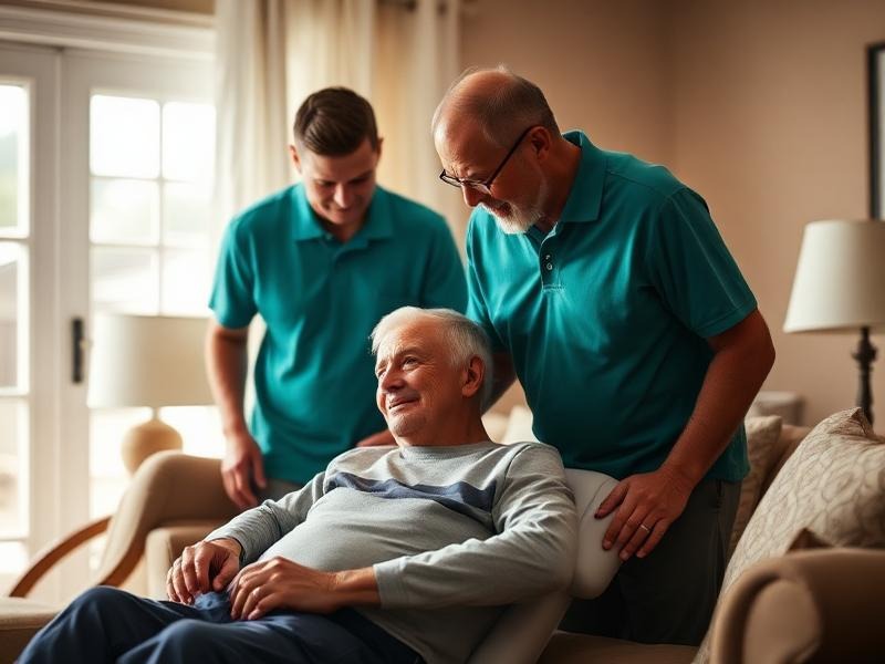 Family receiving recovery & post-surgery care support in Canton
