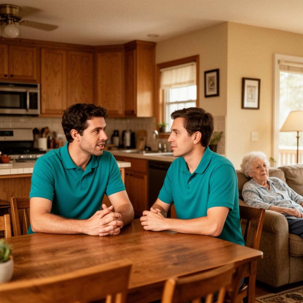 Family receiving after-hospital care support in Huntington Woods