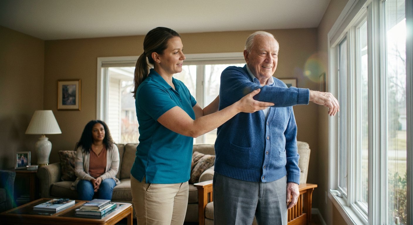 Family receiving rehab-to-home transition care support in Huntington Woods
