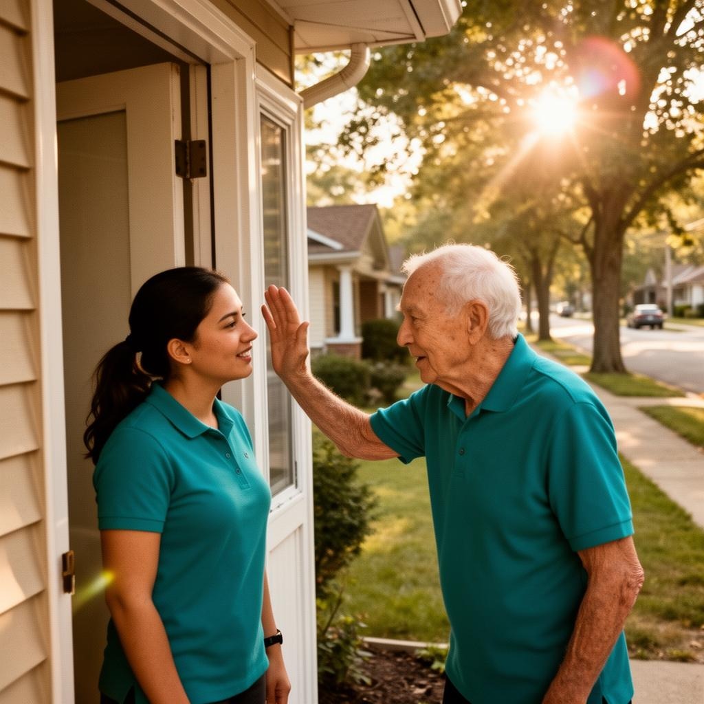 Family receiving respite & caregiver relief support in Huntington Woods