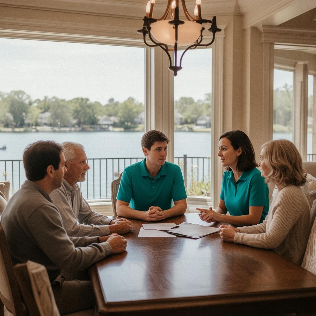 Family receiving after-hospital care support in Orchard Lake Village