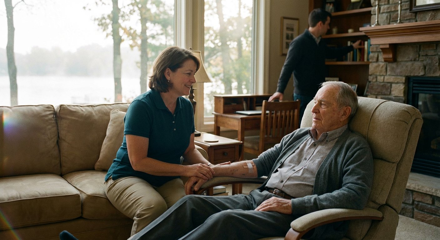 Family receiving recovery & post-surgery care support in Orchard Lake Village