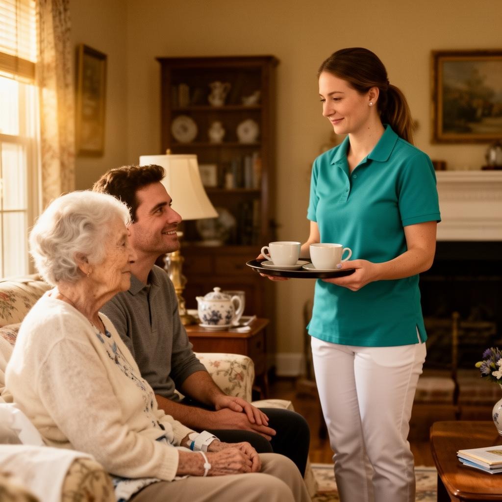 Family receiving recovery & post-surgery care support in Plymouth