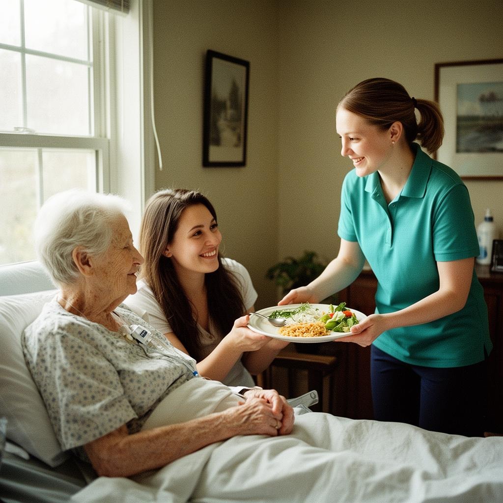 Family receiving recovery & post-surgery care support in Rochester Hills