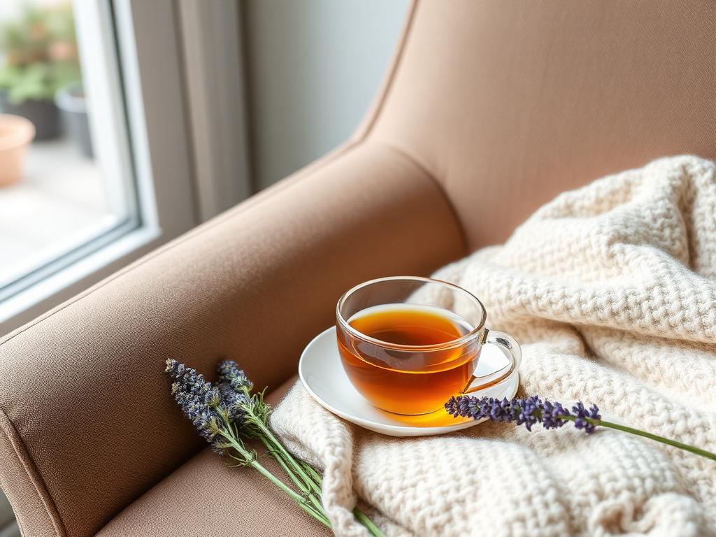 Caregiver enjoying peaceful relaxation and self-care moment during respite break