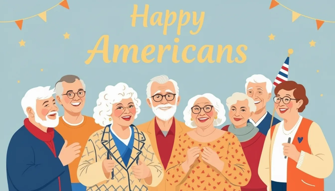 Celebrating older Americans illustration